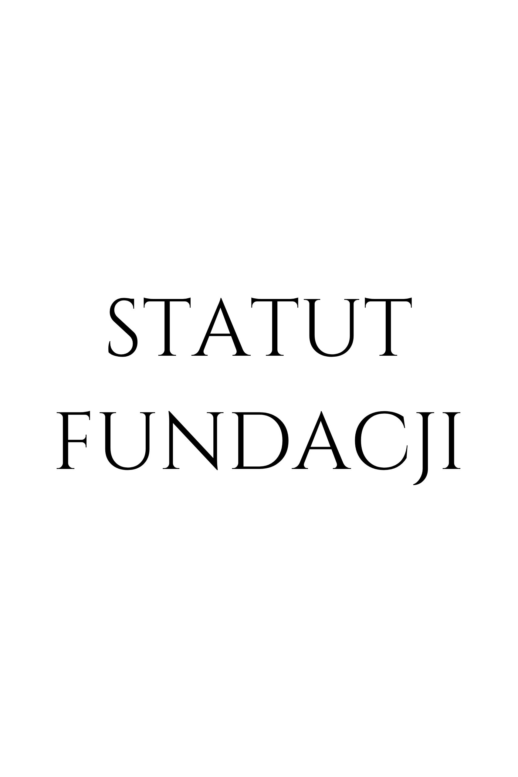 Statut Fundacji
